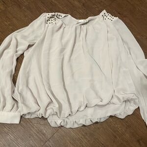 Women's Long Sleeve Blouse - Cream